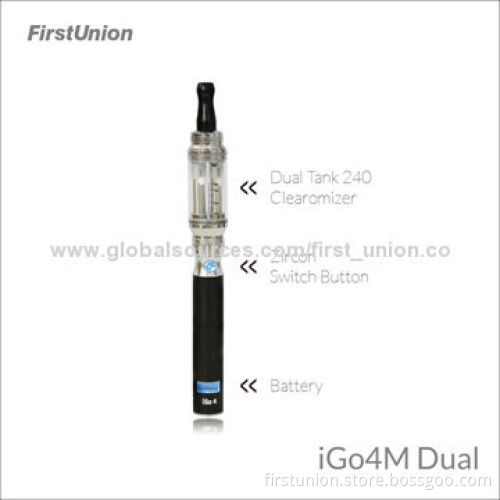 Hot Sale iGo4M Dual Flavor New Electronic Cigarettes with Magnetic Touch Charger, CE/RoHS marked